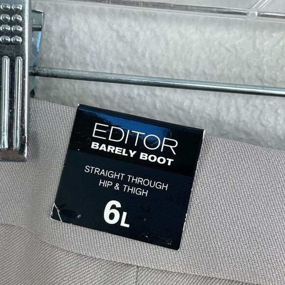 NEW Express Womens 6 Long Editor Barely Boot Pants Straight Trousers Work Career - Picture 6 of 11